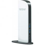 Trendnet - TU3-DS2 base para portátil y replicador de puertos Acoplamiento Negro, Blanco