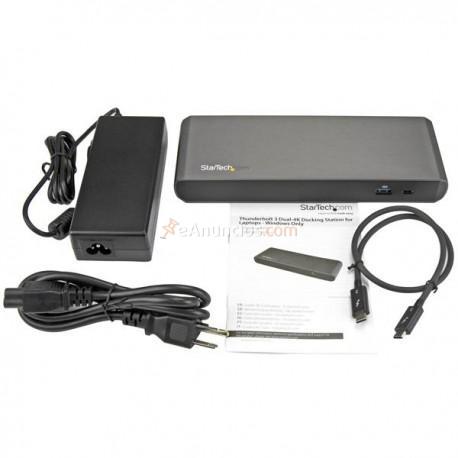 StarTech.com - Dock Thunderbolt 3 para Dos Monitores 4K con 3x Puertos USB 3.0