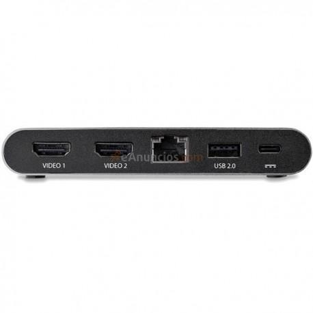 StarTech.com - Adaptador Multipuerto USB C para Dos Monitores - 2x HDMI 4K - PD 3.0 de 100W - Docking Station USB T