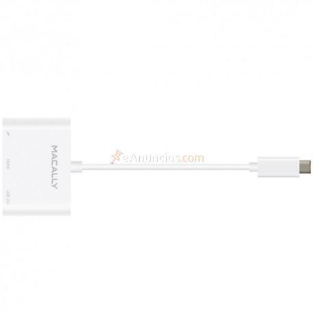 Macally - UCHDMI4K hub de interfaz USB 3.0 (3.1 Gen 1) Type-C Blanco
