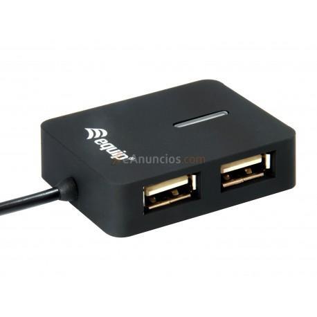 Equip - 128952 hub de interfaz USB 2.0 480 Mbits Negro