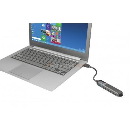 Trust - Aiva USB 3.0 (3.1 Gen 1) Type-A 5000Mbits Negro nodo concentrador