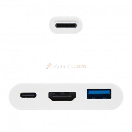 Nanocable - CONVERSOR USB-C A HDMI  USB  USB-C, 3 EN 1, 15 CM