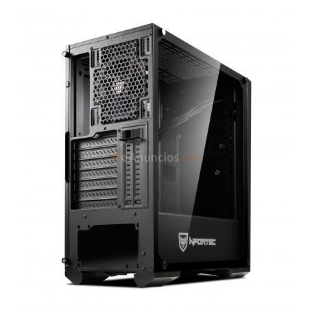 Nfortec - Torre Gaming RGB Artemis con Cristal Templado Lateral Full View y Ventilador Trasero RGB Incluido - Color