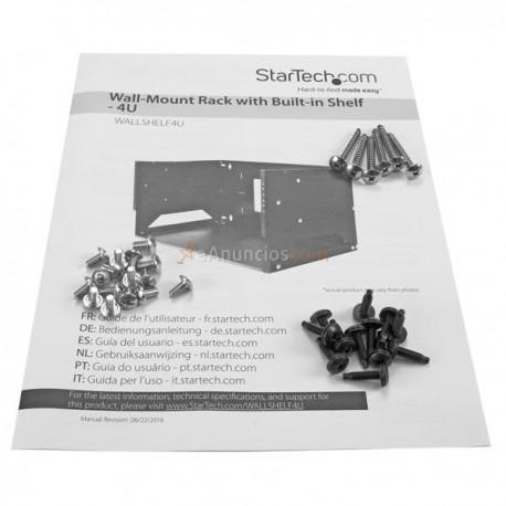 StarTech.com - Armario Rack de Montaje en Pared con Estante Incorporado - de Acero - 4U