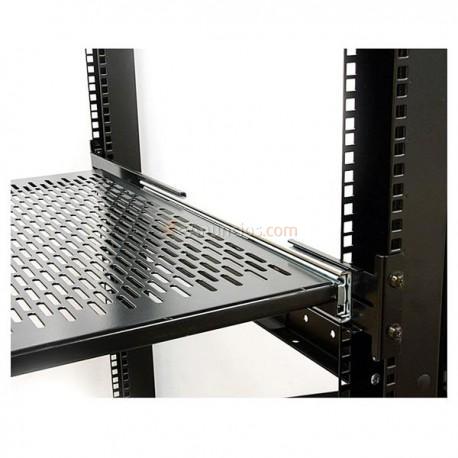 StarTech.com - Estante Bandeja Deslizante Perforada Telescópica para Armario Rack de Profundidad Ajustable - 2U 22.