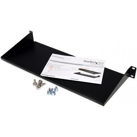 StarTech.com - Estante con rack 1U de montaje fijo universal y fondo de 7 pulgadas – 15 kg
