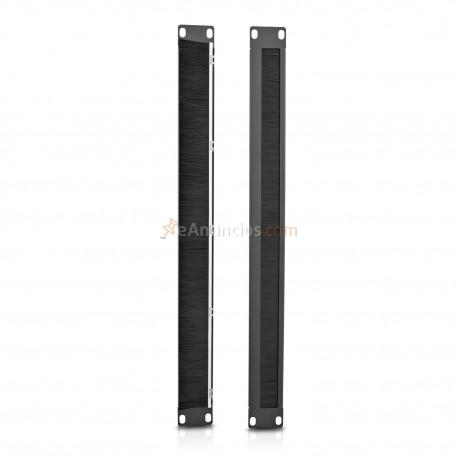 V7 - Panel con cepillo para montaje en bastidor de 1U