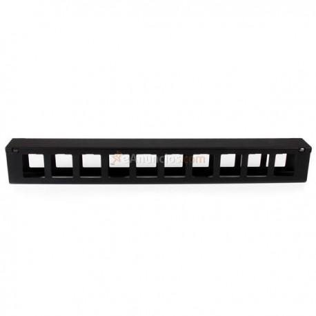 StarTech.com - Panel Canaleta Horizontal de 1U con Cubierta para Gestión de Cableado en Racks y Perforaciones Later