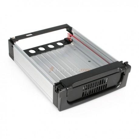 StarTech.com - Rack Móvil Aluminio Reforzado Disco Duro HDD SATA 3,5 Pulgadas con Bandeja Bahía 5,25