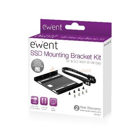 Ewent - EW7007 panel bahía disco duro 8,89 cm (3.5) Negro