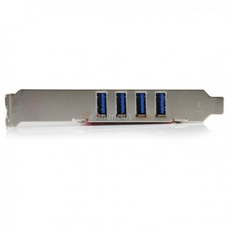 StarTech.com - Tarjeta Adaptador PCI USB 3.0 SuperSpeed de 4 puertos con Conector LP4 SATA - Hub Concentrador Inter