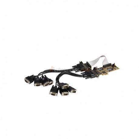 StarTech.com - Tarjeta Adaptadora PCI Express PCIe Perfil Bajo de 8 Puertos Serie RS232 Serial Low Profile