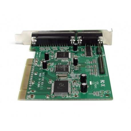 StarTech.com - Tarjeta Adaptadora PCI de 2 Puertos Serie DB9 UART 16C1050 y 2 Puertos Paralelo - Serial Combo