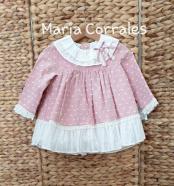 A VESTIDO NIÑA MARTA Y PAULA 5100 CIGÜEÑA R190470 ROSA
