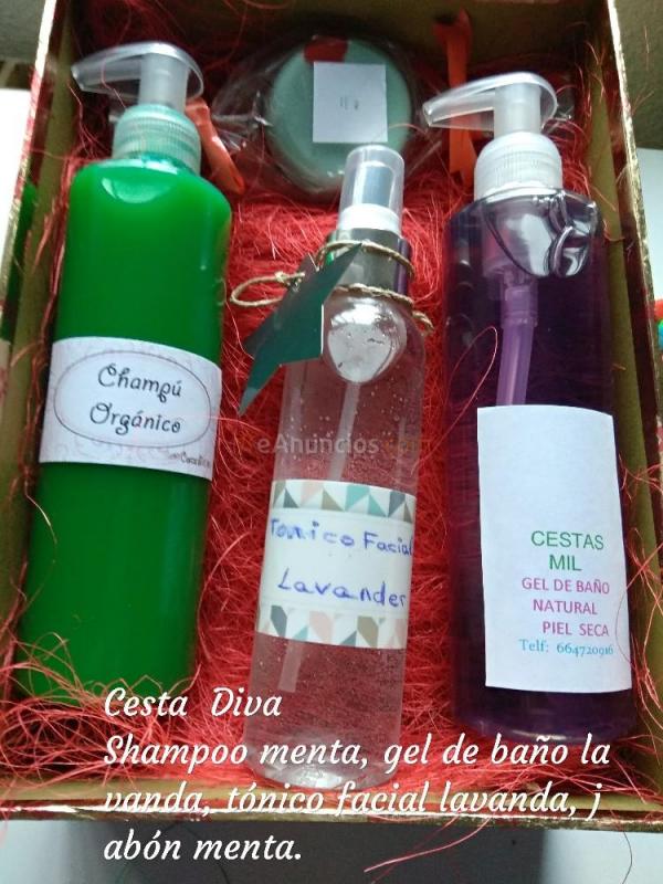 Cestas de cosmetica natural y artesanal