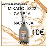 Perfume hogar alta gama Mikado N322 DE CANELA Y NARANJ