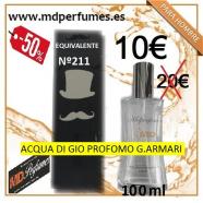 Perfume Hombre Equivalente altas gama  n211 AGUA DI GI