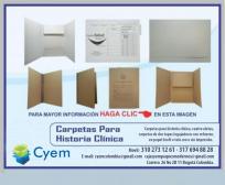 Carpetas para archivo de historia clínica en propalcote