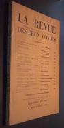 La Revue des Deux Mondes. Littérature, histoire, arts et sciences. N 17: 1 Septembre 1952