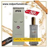 Oferta Perfume Mujer N4 CAROL HERRERO 212,Alta Gama