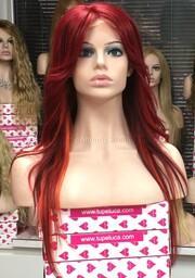 Peluca de pelo largo de cabello humano