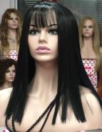 Peluca larga lisa con frontal transparente