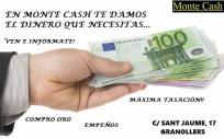 Mas dinero por tu oro solo en monte cash