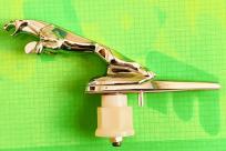 Mascota gato jaguar capo metálico cromado nuevo