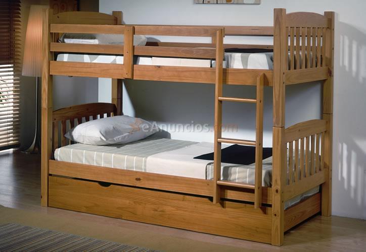Litera maciza de 3 camas y colchones nueva fabrica