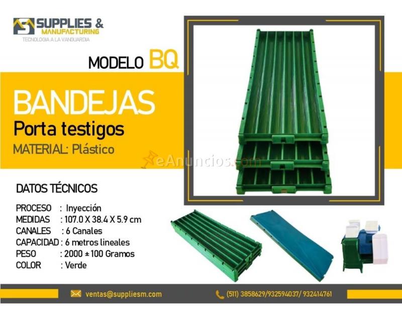 bandejas porta testigo para minerales