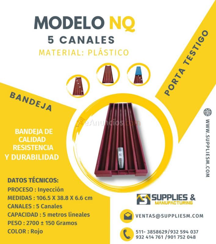 Bnandejas de plastico duro - portatestigo