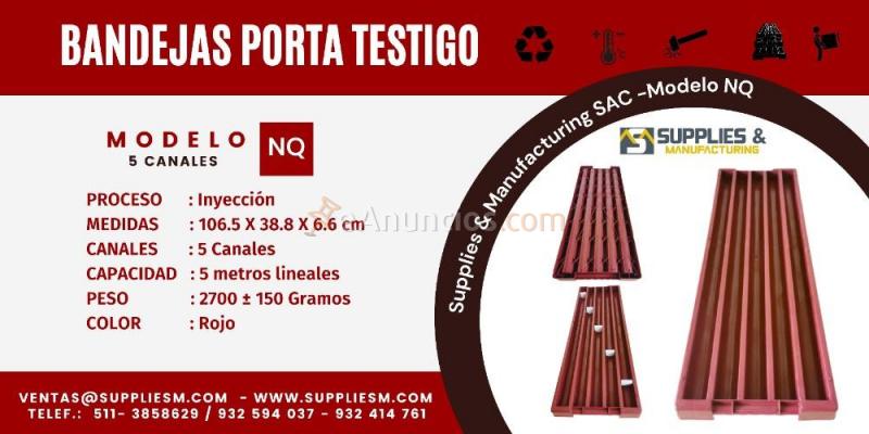 Bandejas portatestigo modelos hq -nq-bq