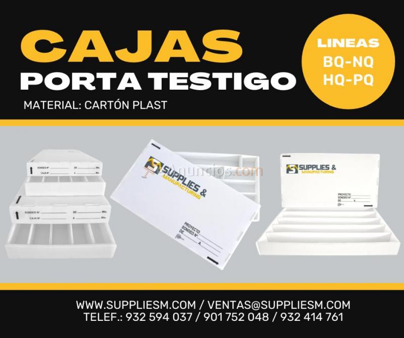 Cajas porta testigo de material carton plast