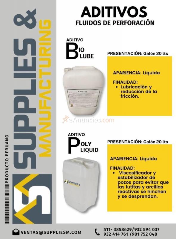 Aditivos para lodos de perforación diamantina