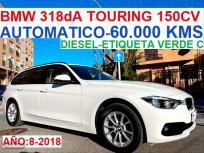 BMW Serie 3 318d Touring de 2018 con 59.990 Km por 25.799 EUR. en Murcia
