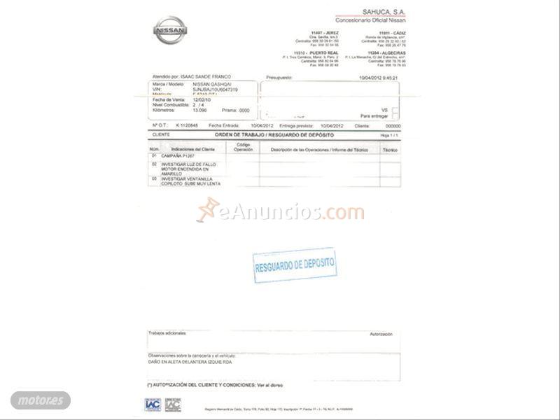 Nissan Qashqai+2 2.0 ACENTA 4X2 de 2010 con 102.053 Km por 9.900 EUR. en Albacete